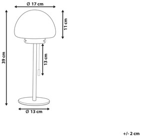 Stolná lampa strieborná MORUGA Beliani