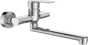 Mereo Pego, drezová nástenná batéria, 150 mm, s ramienkom plochým rovným 210 mm, chróm, MER-CB302P