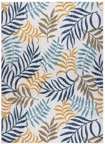 Dywany Łuszczów Kusový koberec Cooper Sisal Leaves 22251 ecru/navy - 140x190 cm