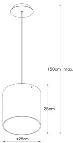 Lucide 74402/25/65 - LED Stmievateľný luster na lanku OWINO 1xGU10/5W/230V