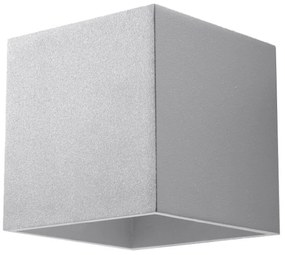 Nástenné svietidlo Quad, 1x sivé kovové tienidlo