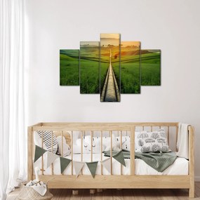Obraz - Východ slnka nad údolím (150x105 cm)