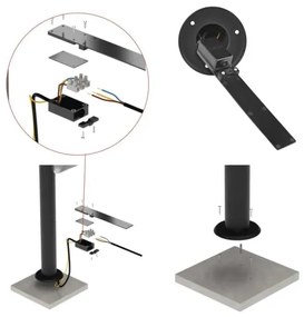 LED Vonkajšia flexibilná lampa NIKA LED/12,5W/230V IP44 80 cm