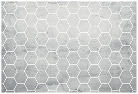 Tapeta šedý hexagón vzor