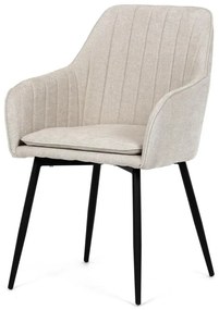 Jídelní židle, béžová, hladká látka, DCL-221 CRM2