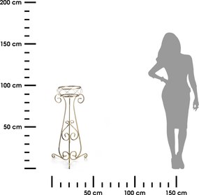 STOJAN NA KVETINÁČ FIORINA 96X47,5 CM ZLATÁ