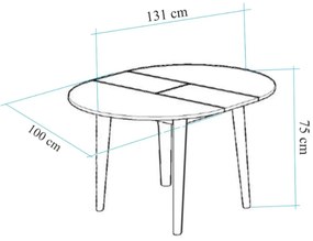 Jedálenský stôl Oliver Walnut Black
