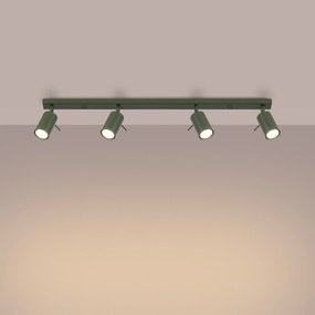 Bodové svietidlo Ring, 4x olivové kovové tienidlo, (možnosť polohovania)