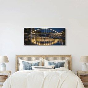 Obraz mosta s fontánou (120x50 cm)