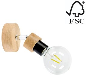 Spot-Light 2834174 - Nástenné bodové svietidlo MARJOLAINE 1xE27/25W/230V dub SP0819