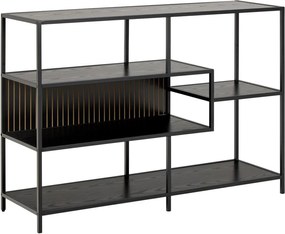 Knižnica Seaford IV 114 cm čierna