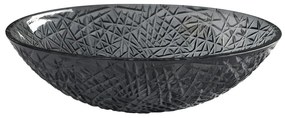 Čierne sklenené umývadlo 50x36 cm Purus – Sapho