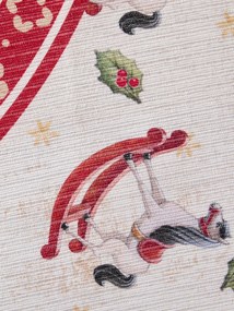 Villeroy & Boch, Kusový koberec Villeroy & Boch Toy's delight 106275 Cream, Red kruh, 160x160 (priemer) kruh, červená, obývacia izba