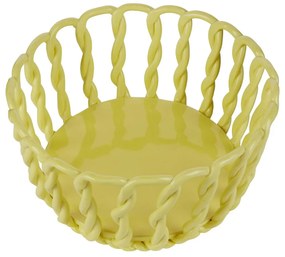 CRAFT Keramický košík 25 cm – žltá