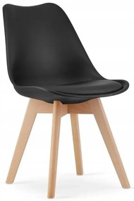 Jedálenská zostava TODI 80cm okrúhly stolový set biely+ 4 stoličky MARK čierne
