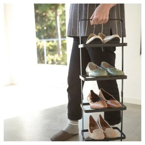 Čierny kovový stojan na topánky Tower Shoe Rack – YAMAZAKI