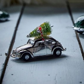 House Doctor Vianočné autíčko Mini Xmas Car Silver
