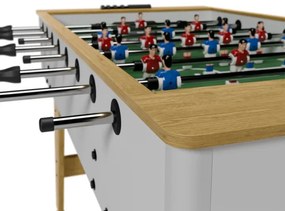 InternetovaZahrada Stolný futbal 142x76x88 cm - prírodný/biely