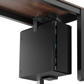 Držiak na počítač pod stôl, nastaviteľný, kovový, čierny: PC HOLDER