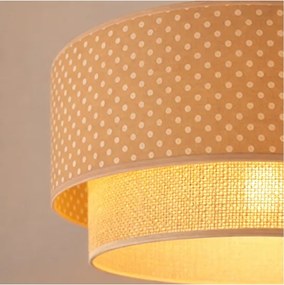 BRILAGI-LED Závesný luster na lanku BOHO BOBO 1xE27/60W/230V, priemer 40 cm, s bodkami, béžová/krémová
