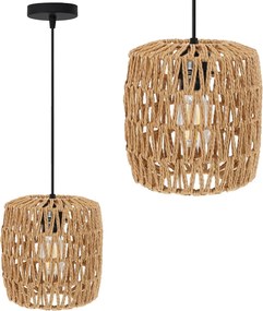 Toolight Toolight, závesné svietidlo 1xE27 APP1252-1CP, hnedá-čierna, OSW-40121