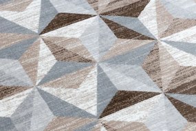 Koberec ARGENT - W6096 Trojuholníky béžový / sivý