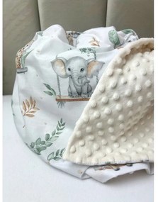 INTERMEDIC SK Deka Animals/minky béžová 60x70 cm – detská deka s motívom zvieratiek