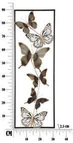 Kovová nástenná dekorácia Mauro Ferretti Butterflies