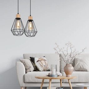 Brilagi - Luster na lanku WOODY BASKET 2xE27/60W/230V dub