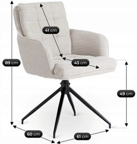 Otočná stolička MIA sivá