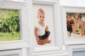 Fotorámeček BAFRA 51x35 cm 6 fotografií bílý