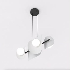 Luster na lanku ELEMENTI 4xG9/8W/230V sivá