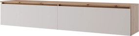 Závesná TV skrinka Asko Living, 180 cm, dub artisan/biela