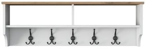 Nástenný vešiak RANI 120x37,2 cm biela/béžová