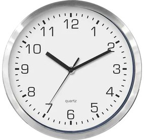 Nástenné hodiny kovové biele Ø 25,2 cm