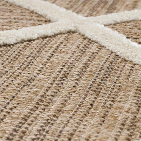 Dywany Łuszczów, Kusový koberec Spark 0708A beige/cream, 140x190, béžová, chodba / predsieň