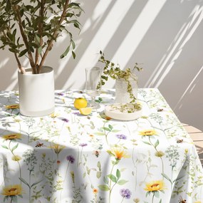 Goldea hranatý teflónový obrus - lúčny svet 100 x 140 cm