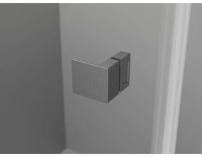 Mexen, Mexen Lunar L výklopné pravé sprchové dvere 110 cm, priehľadné, pištoľovo šedé kartáčované - 834L-110-000-66-00-P