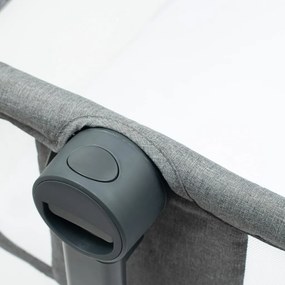 Baby Mix Prístavná postieľka Rose sivá, 84 x 80 x 52 cm