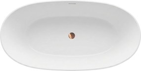 Rea Roma, voľne stojaca akrylátová vaňa 1700x750x595 mm, biela lesklá, REA-W0128