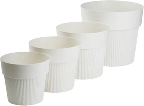 PLASTOVÝ KVETINÁČ SILVA LINE 20X17,5 CM KRÉMOVÁ