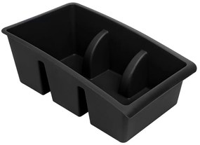 VILDE Organizér na korenie vo vrecúškach, VILDE, čierny, 25 x 15 x 9 cm