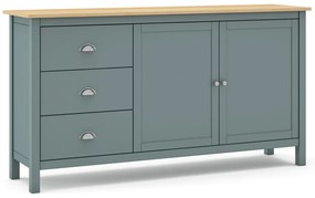 Komoda sivozelená z borovicového dreva 150x80x40 cm Misti – Marckeric