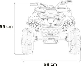 Elektrická štvorkolka Quad Sport TX 4 × 4 červená