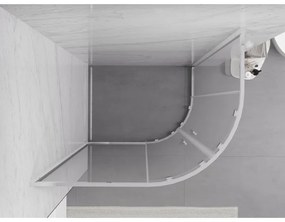 Mexen Exo, asymetrický sprchový kút s posuvnými dverami 120 x 90 cm, 6mm číre sklo, chrómový profil, 8132-120-090-01-00