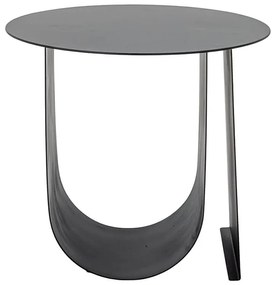Kovový odkladací stolík bodhi ø 43 x 38 cm čierny MUZZA