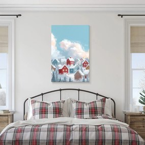 Obraz zasnežená dedinka