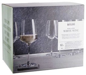 Butlers WINE & DINE Sada pohárov na biele víno 520 ml 6 ks
