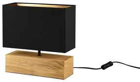 Stolová lampa s textilným tienidlom v čierno-prírodnej farbe (výška 30 cm) Woody – Reality