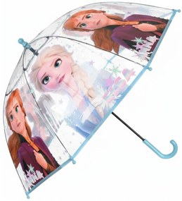 Dievčenský priehľadný dáždnik Ľadové kráľovstvo - Frozen - motív Anna a Elsa